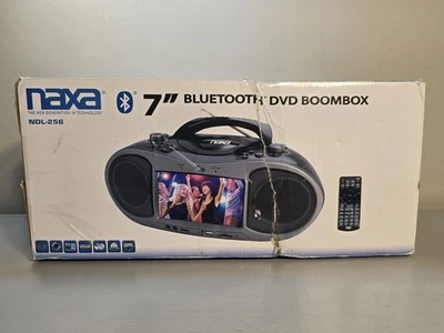  NAXA Electronics NDL-287 7 pulgadas Pantalla LCD Bluetooth DVD Boombox y TV Probado  Foto 1 de 4
