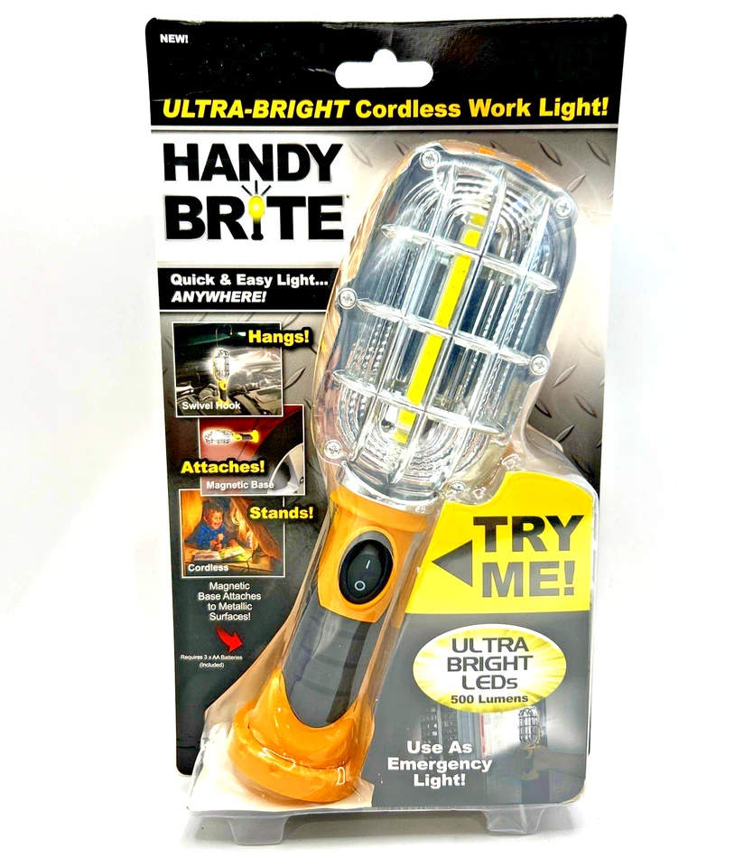 Handy Brite 500 Lumens LED Work Light Ultra-Bright Cordless & Portable Bulb - Image 1 of 4