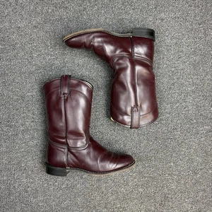 Rodeo Drive Vintage rot Leder Cowgirl Roper Stiefel Damengröße 7M hergestellt in den USA - Bild 1 von 10
