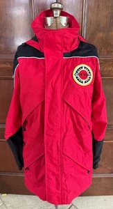 Wearguard Aramark City Year Red Coat Jacket Americorps US Flag Heavy Duty Sz XS - Picture 1 of 17