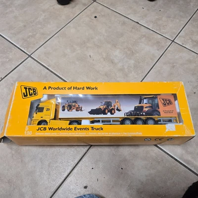 JCB JOAL 1:50 SCALE 359 CAMION JCB EXHIBITIONS TRUCK LKW LORRY DIECAST BOXED - Image 1 of 2