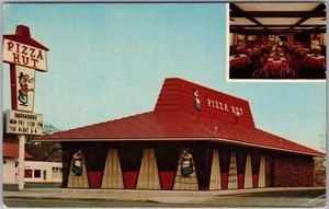 Cupón postal publicitaria de comida rápida Pizza Hut 1973/estherville, Iowa cancelar - Imagen 1 de 2