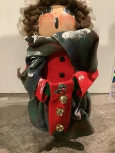 Vintage 89’ Pappmaché Weihnachtslieder Jingle Bells Sweet Expressions beflockt - Bild 1 von 5