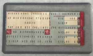 Eagles Ticket Stub August 16 1978 Riverfront Coliseum Cincinnati Ohio - Foto 1 di 2