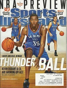 Oklahoma City Thunder Kevin Durant Sefolosha Krstic 2010 deportes ilustrados - Imagen 1 de 1