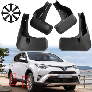 4pcs Front Rear Mud Guards Flaps Splash Fender For 2016-2018 Toyota RAV4 - Picture 1 of 9