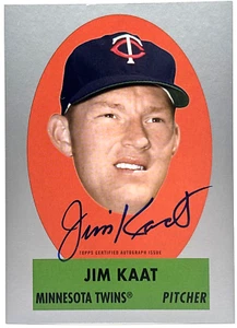 2021 Topps Archives - Jim Kaat - 1962 Peel-Offs On-Card Auto Silver /99 Twins - Bild 1 von 2