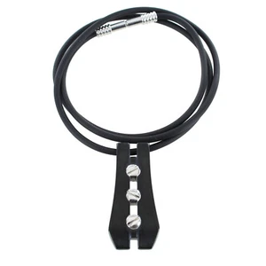 Rochet Roma Siderale Black IP Industrial Screw Stainless Steel Pendant with Cord - Picture 1 of 4