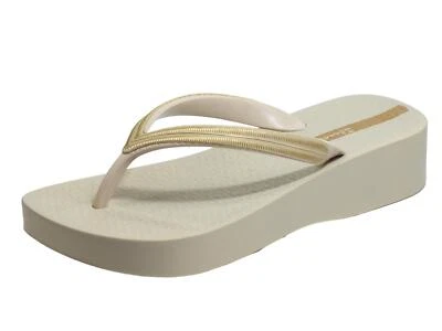 Ipanema 82764 Mesh V Plat Fem Beige Gold Infradito Grendene Donna zeppa media - Imagen 1 de 3