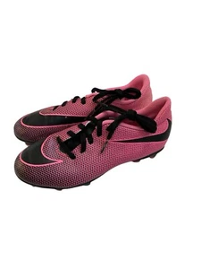 Nike Bravata II FG pink Soccer Cleats Youth Kids Girls Size 2.5 844442-600 - Picture 1 of 5
