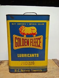 Vintage Golden Fleece Cinemascope 1 Imperial Gallon PHD220 Lubricants Tin