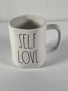 Taza Rae Dunn Self Love café, té, cerámica blanca **Rara ** - Imagen 1 de 3