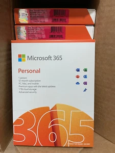 Microsoft 365 Office Personal 5 Device 1 Year PC/Mac 2025 Sent today by Email - Afbeelding 1 van 5