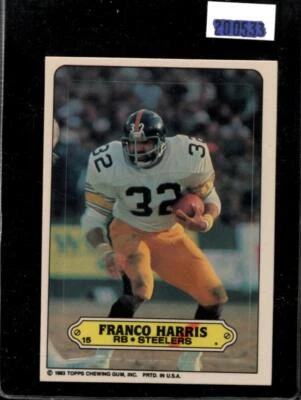 1983 Topps Stickers #15 Franco Harris Pittsburgh Steelers Football Card ID:20887 - Image 1 of 2