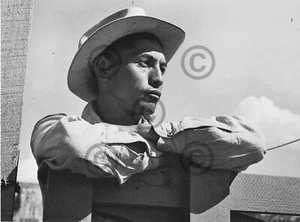 Book Plate Ansel Adams B/W 5 X 6.5" Spanish-American youth,Chama Valley,NM 1937 - Picture 1 of 2