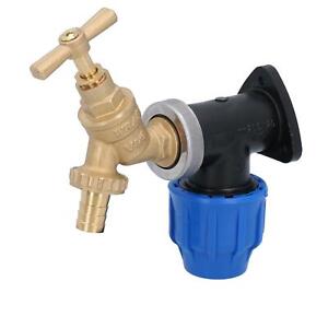 1/2 ou 3/4" tuyau barbe robinet extérieur mur d'eau support coude 20 ou 25 mm tuyau