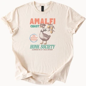 Amalfi Coast Duck Honk Society Summer Forever Graphic Shirt Unisex Tee - Picture 1 of 6