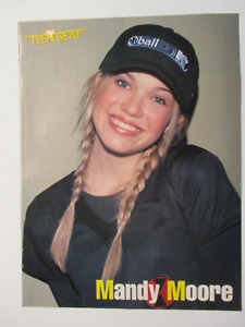 MANDY MOORE IN BASEBALL HAT PHOTO PIN UP TEEN BEAT MAGAZINE PICTURE CLIPPING L11