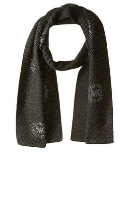 MICHAEL KORS Bufanda Tachonada Logo MK Sarga Negra y Plateada PAQUETE SELLADO Foto 1 de 4