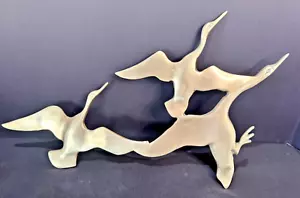 Colgante de Pared Gansos Patos Latón MCM De Colección 17.5" x 9.5" ¡Perfecto! - Imagen 1 de 2