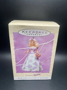 Vtg Barbie Ornament 1995 Hallmark Springtime Easter Collection 1st Series Box - Picture 1 of 3