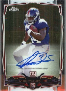 2014 Topps Chrome Mini Rookie Autographs Football Card #154 Andre Williams
