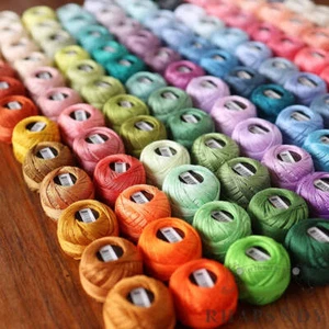 12 Roll / 100% Egyptian Cotton Crochet Thread Set - Picture 1 of 57