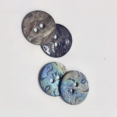 10pcs Chinese Style 2 Holes Buttons DIY For Coat Sewing Flat Button Accessories - Image 1 of 4
