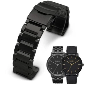 Black Metal Steel Replacement Watch Band Fits Nixon Porter 35mm #5002 - Picture 1 of 3
