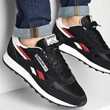 Reebok Classic Skórzane męskie sneakersy buty do biegania czarne sportowe trampki #303