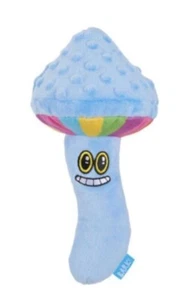 New Bark Dog Toy Zoomie Shroomie M/L Blue Mushroom Rainbow - Picture 1 of 3