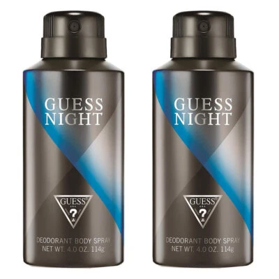 2x Guess Night Mens Designer Fragrance Cologne 150ml Deodorant Body Spray - image 1 of 2