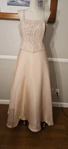 Vintage 1990s Golden Corset Styled Prom Dress By Rebecca As Pictured Mkd Sz... - Picture 1 of 6