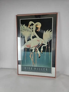 Kirk Miller Retro Vintage Flamingo Pink Framed Art Mirror 1983 Mirage Editions - Bild 1 von 10