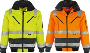 Vizwell Warnschutz Pilotenjacke 4in1 Winterjacke wind- wasserdicht gelb orange - Bild 1 von 26