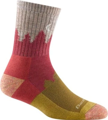 DARN TOUGH 1971 Cranberry Treeline Micro Crew Cushion Womens Socks S M L Wool - Image 1 of 4