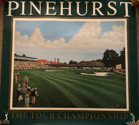 PINEHURST # 2 Tour Championship Poster Print 28 3/4" X 27" PGA 18th Hole Cover