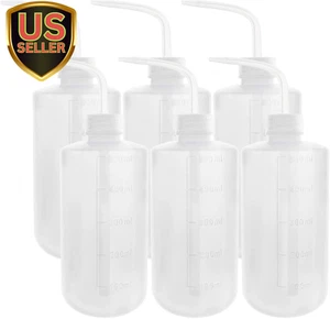 6Pcs 500Ml Plastic Safety Wash Bottles - Lab Squeeze LDPE Squirt Tattoo Bottl... - Picture 1 of 7