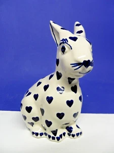 Estatuilla de cerámica conejo de conejo de cerámica polaca Boleslawiec hecha en Polonia 7,5 de alto - Imagen 1 de 9