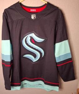 ADIDAS AUTHENTIC MENS NHL HOCKEY JERSEY SEATTLE KRAKEN, GT5622, SIZE 44, NWOT - Picture 1 of 5
