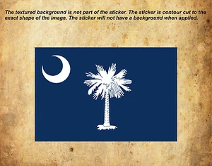 South Carolina State Flag Car Truck Car Decal Sticker 4"x2.75" - Picture 1 of 1