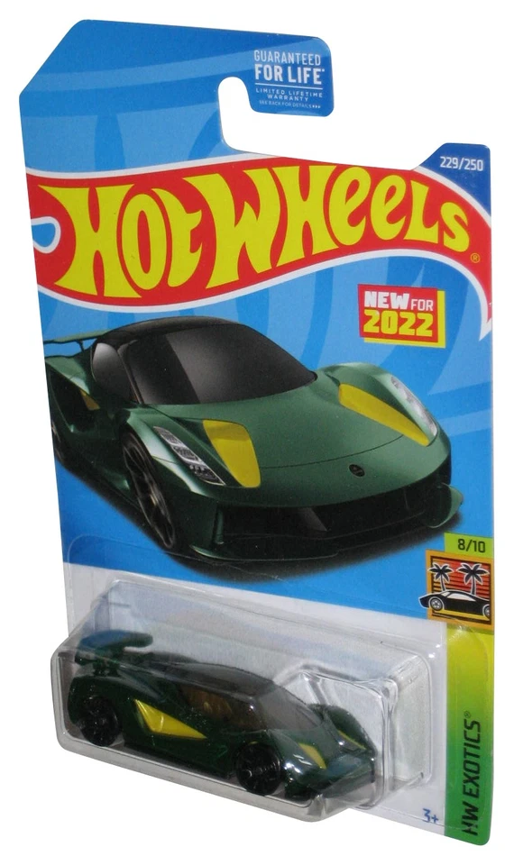 Coche de juguete Hot Wheels HW Exotics 8/10 (2022) verde Lotus Elvija 229/250 Foto 1 de 1