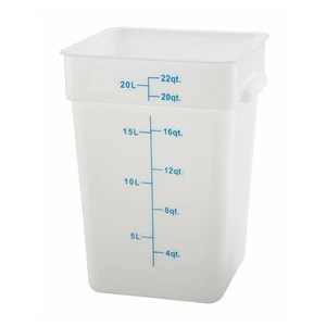 Winco Square Storage Container, 22-Quart, White - Picture 1 of 1