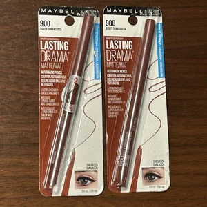 2X Maybelline LASTING DRAMA Matte Eye Liner Pencil # 900 Rusty Terracotta NEW - Picture 1 of 11