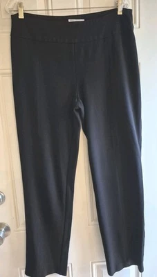 NEW DIRECTIONS Stretch Knit Pants - L - Flat Elast Waist, Straight Leg, Pull On - Image 1 of 3