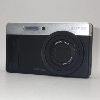 Pentax Optio H90 12.1MP 5x Zoom Compact Digital Camera Black Used From Japan - Image 1 of 4