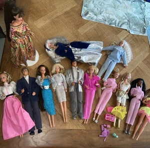 Lot 13 Barbie Mattel Vintage Poupée Ancienne Vintage - Photo 1/24