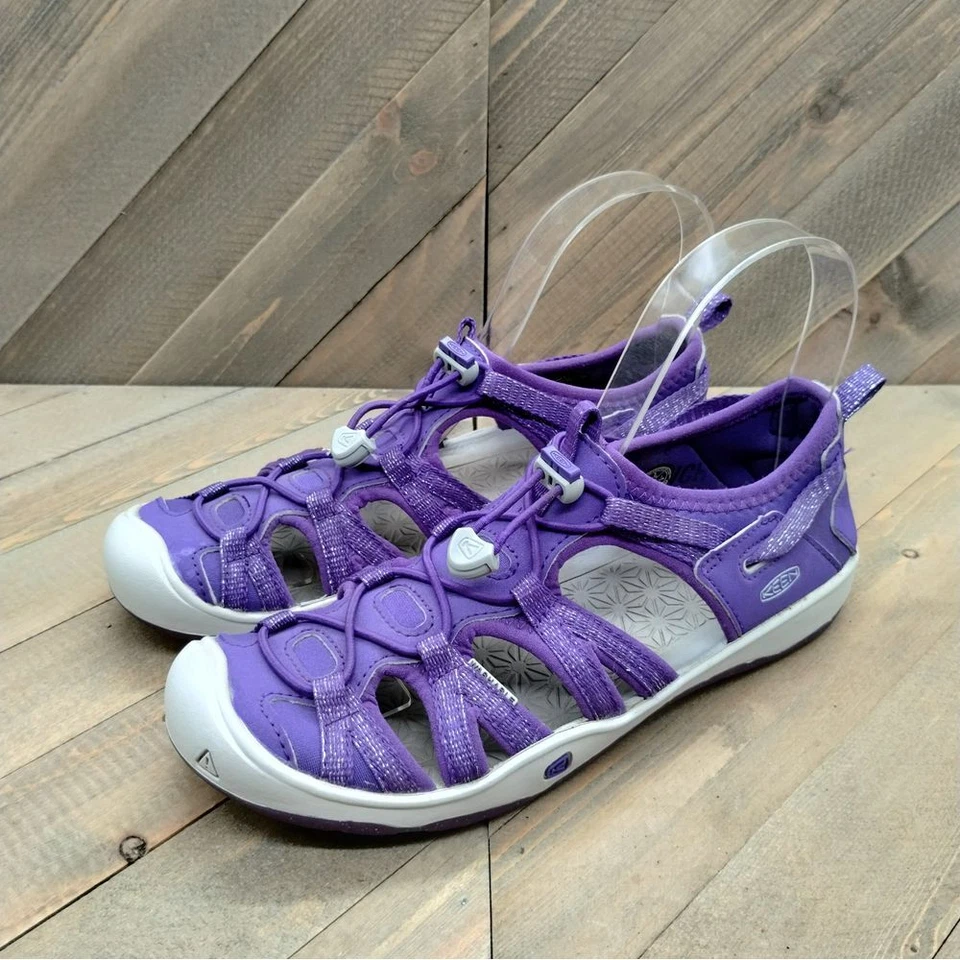 Sandalias Keen Moxie Punta Cerrada Exterior Niñas Talla 3 Púrpura Gris Senderismo Niños Grandes Foto 1 de 4