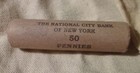 One Original Indian Head 1859-1909 Ps 50 Penny Roll Old National City Bank Ny