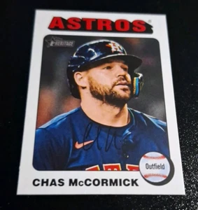2024 TOPPS HERITAGE HIGH NUMBERS WHITE BORDER SP #541 CHAS MCCORMICK HOUSTON - Picture 1 of 2
